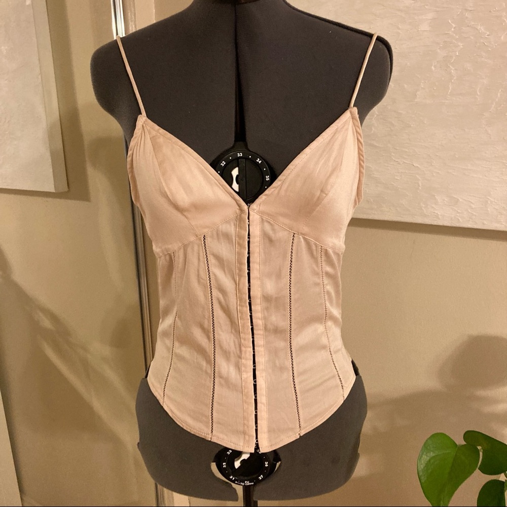 Dusty peach corset cami top